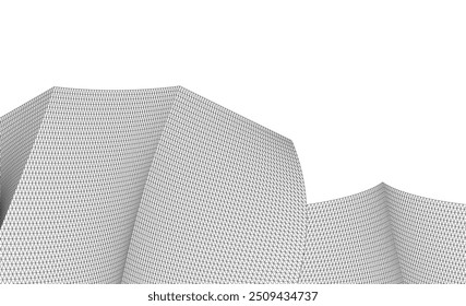 Architectural background vector 3d illustration on white background