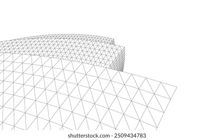 Architectural background vector 3d illustration on white background