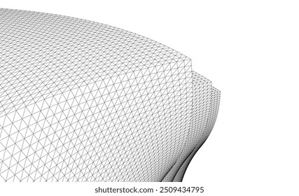 Vector de fondo arquitectónico 3d ilustración sobre fondo blanco