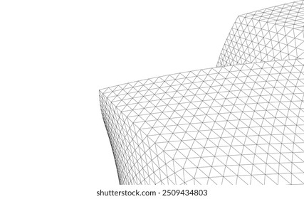 Vetor de fundo arquitetônico ilustração 3d sobre fundo branco