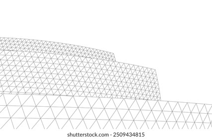 Vector de fondo arquitectónico 3d ilustración sobre fondo blanco