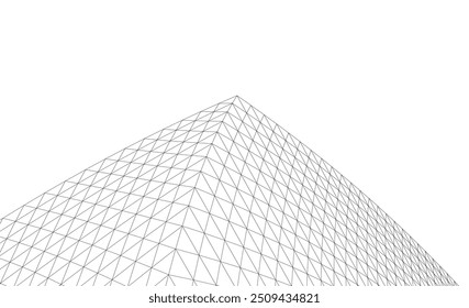 Architectural background vector 3d illustration on white background