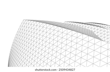 Architectural background vector 3d illustration on white background