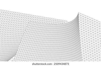 Architectural background vector 3d illustration on white background
