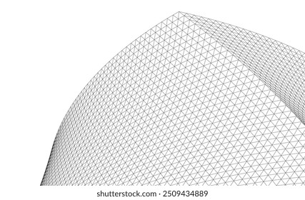 Architectural background vector 3d illustration on white background