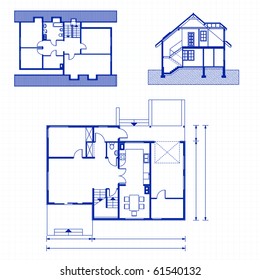 architectural background. vector blueprint