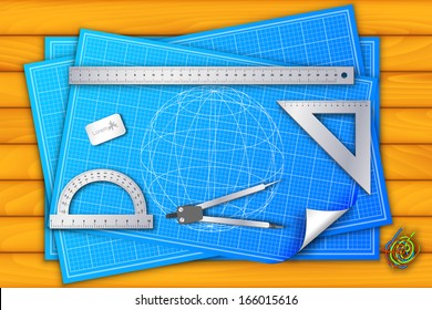 Architectural background. Vector Illustration, eps10, contains 