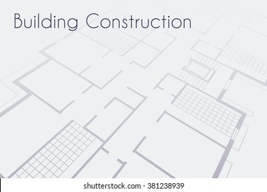 Architectural background. Vector illustration with technical plan 