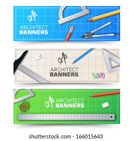 Architectural banners. Vector Illustration, eps10, contains 