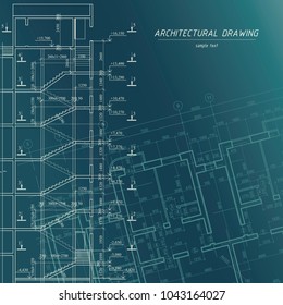 Architectural Blueprint. Building background.