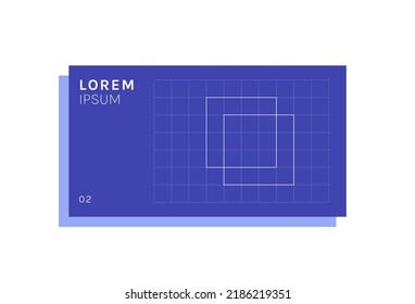 Diseño arquitectónico y forma geométrica horizontal dibujo técnico ilustración vectorial plana.