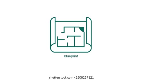 Ícone do vetor imobiliário do plano arquitetônico