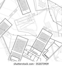 Architectural blueprint. Vector drawings.