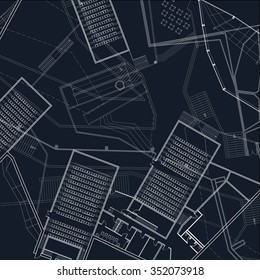 Architectural blueprint. Vector drawings.