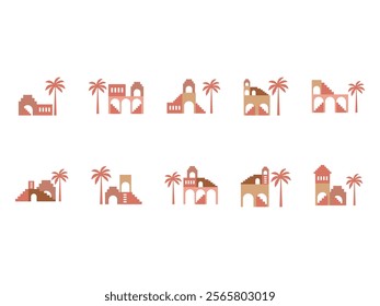 Architectural Boho Design Element Set