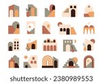 Architectural Boho Illustration Element Set