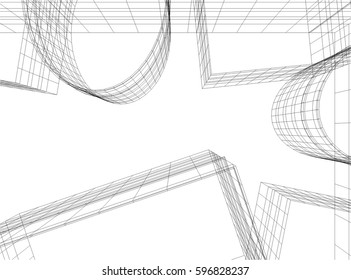 Architectural building 3d