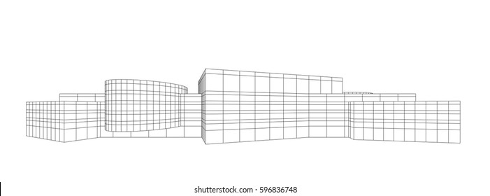 Architectural building 3d