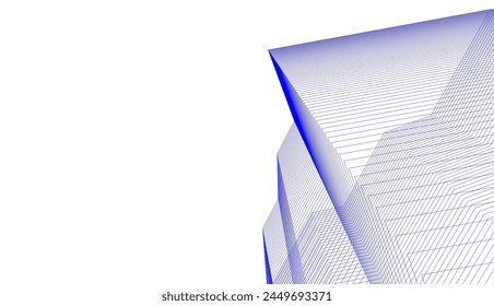 Edificio arquitectónico 3d. Boceto conceptual.