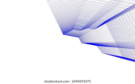 Architectural building 3d. Concept sketch.