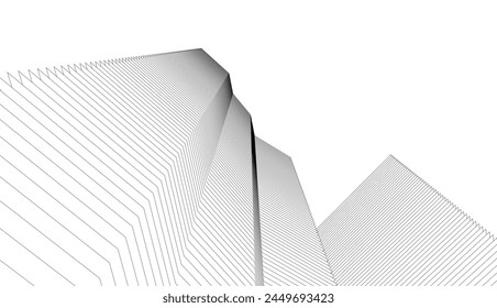 Architektonisches Gebäude 3d. Konzeptzeichnung.