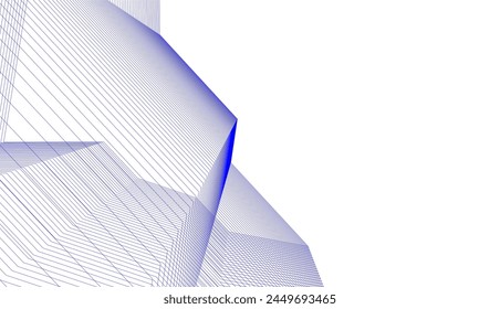 Architectural building 3d. Concept sketch.