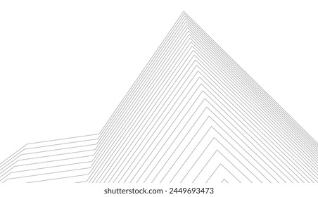 Architektonisches Gebäude 3d. Konzeptzeichnung.