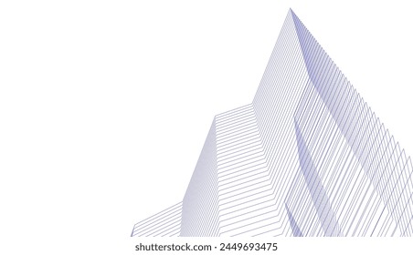 Architektonisches Gebäude 3d. Konzeptzeichnung.