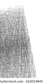 Edificio arquitectónico 3d dibujo sobre fondo blanco