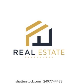Architectural building creative logo concept, house logo design, home construction logo. Premium Vector