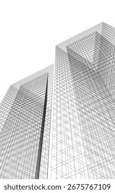 Architectural building. Design 3d background