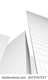 Edificio arquitectónico. Diseño de fondo 3d