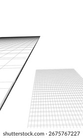 Architectural building. Design 3d background