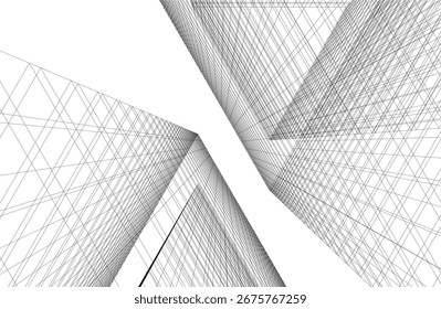 Architectural building. Design 3d background