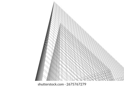 Architectural building. Design 3d background