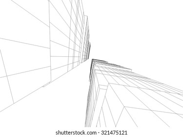 Architectural building design. 3d background
