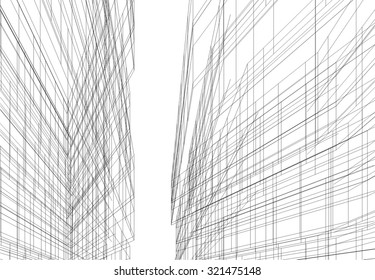Architectural building design. 3d background
