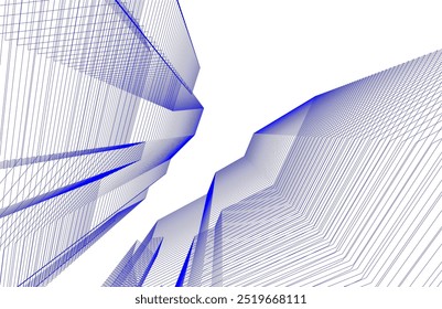 Edifício arquitetônico. Desenhar a ilustração do vetor de fundo