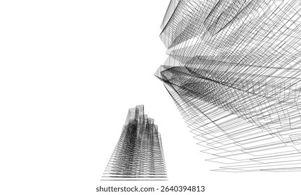 Architectural building. Design background vector illustration