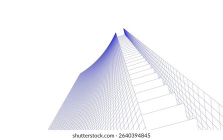 Architectural building. Design background vector illustration