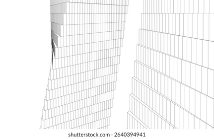 Architectural building. Design background vector illustration