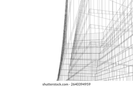 Architectural building. Design background vector illustration