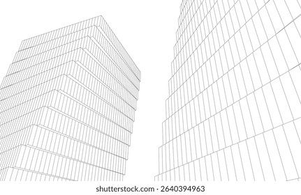 Architectural building. Design background vector illustration