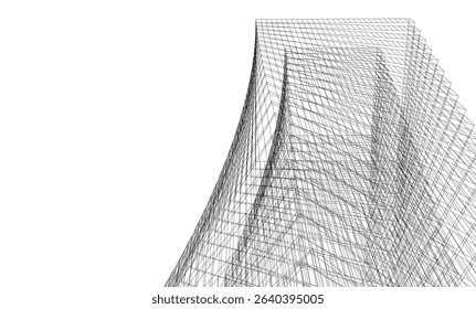 Architectural building. Design background vector illustration