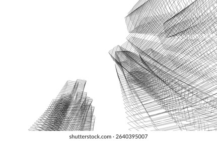 Architectural building. Design background vector illustration