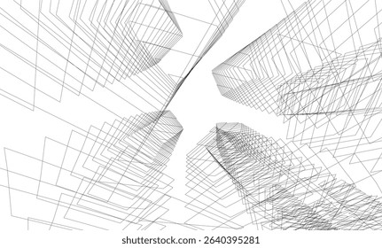 Architectural building. Design background vector illustration