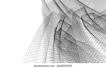 Architectural building. Design background vector illustration