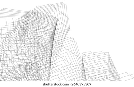 Architectural building. Design background vector illustration