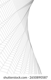 Architectural building. Design background vector 3d illustration
