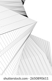 Architectural building. Design background vector 3d illustration